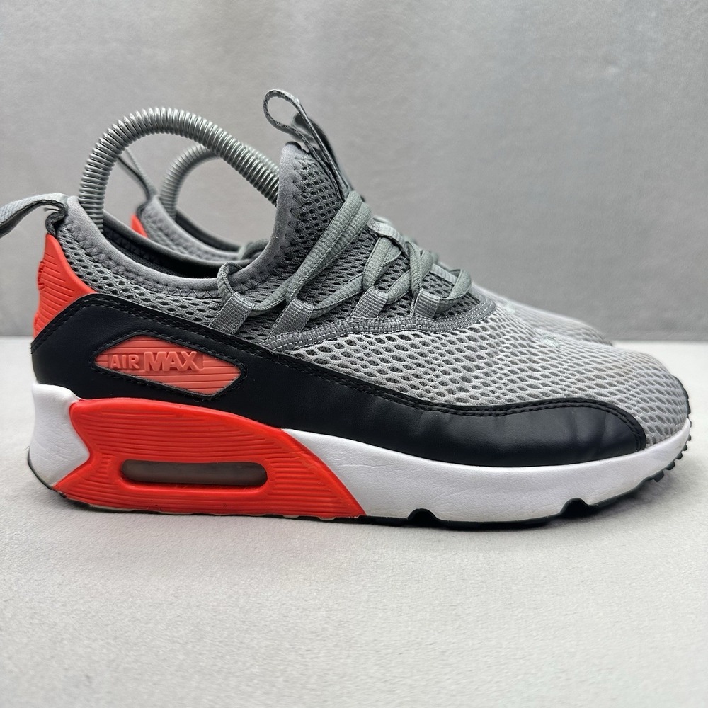 Womens 7.5 / 6Y Nike Air Max 90 EZ Shoes Wolf Grey Bright Crimson Athletic